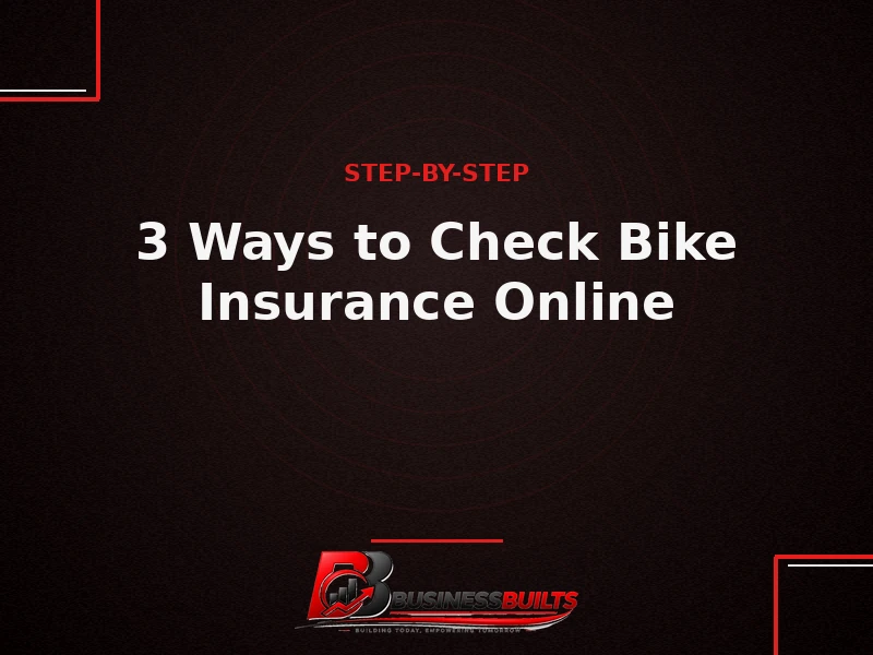 Banner showing three methods to check bike insurance online step by step