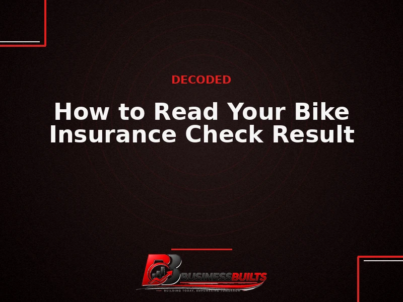 Banner explaining how to read a bike insurance check result online