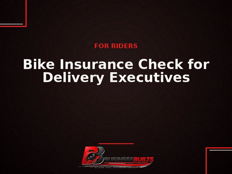 Banner on bike insurance check online for delivery executives and riders