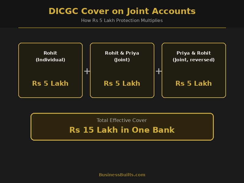 What is a joint account DICGC insurance cover, five lakh protection per name combination explained