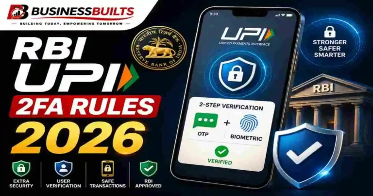 RBI UPI 2FA Rules 2026 explained by BusinessBuilts with UPI security and two-factor authentication